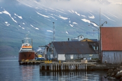 Seyðisfjörður,  la zone portuaire industrielle, 1981